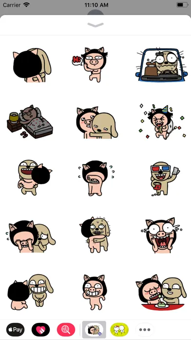 Brown Dog Animated Fun Sticker スクリーンショット