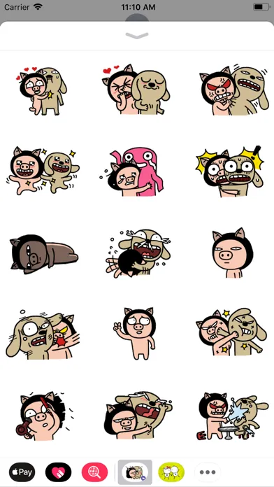Brown Dog Animated Fun Sticker スクリーンショット