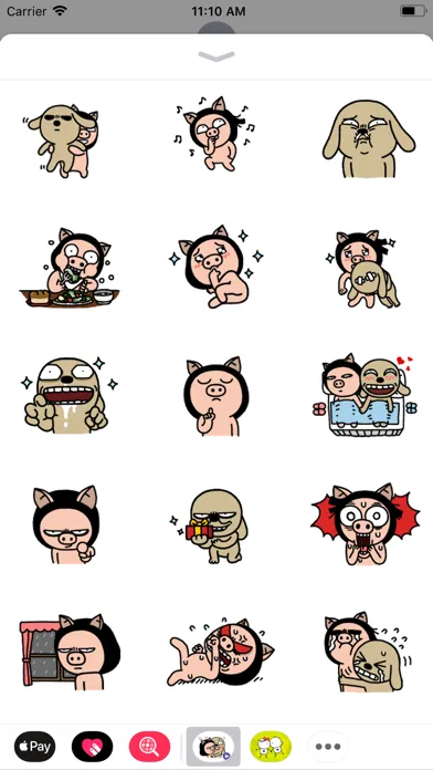 Brown Dog Animated Fun Sticker スクリーンショット