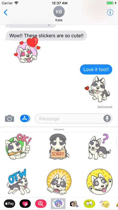 Husky Dog Stickers應用截圖
