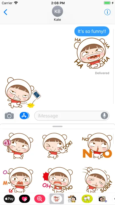 Captures d'écran de Little Cute Girl Sticker