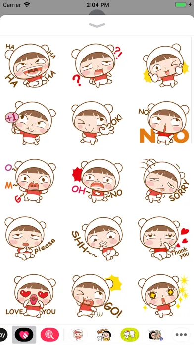 Captures d'écran de Little Cute Girl Sticker