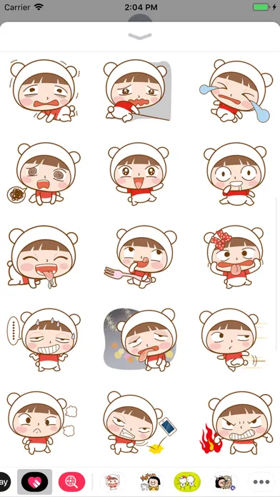 Captures d'écran de Little Cute Girl Sticker