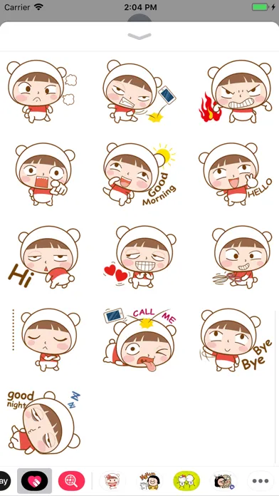 Captures d'écran de Little Cute Girl Sticker