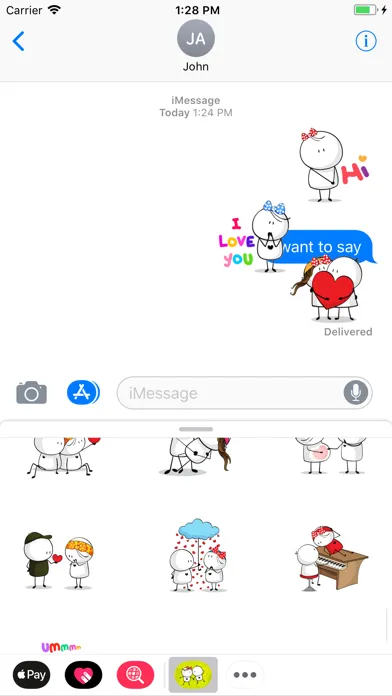 Captures d'écran de Love Couple Cute Sticker