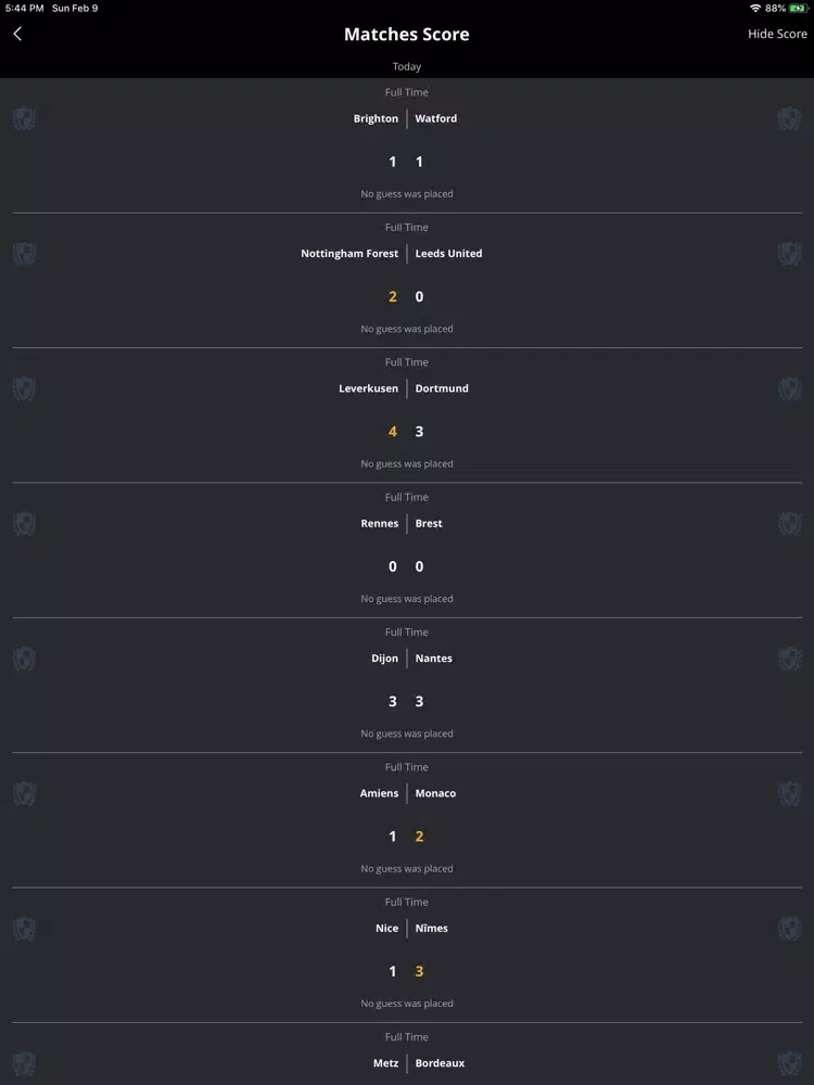 Ảnh chụp màn hình của Up Next Score: Soccer matches iPad 