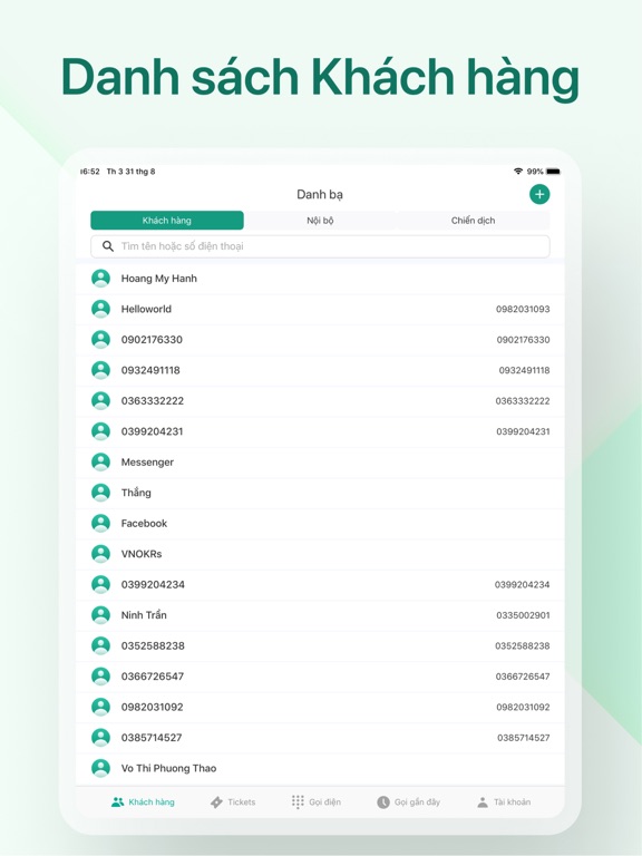 Capturas de pantalla de Fastcall - Tổng đài 4.0 iPad 