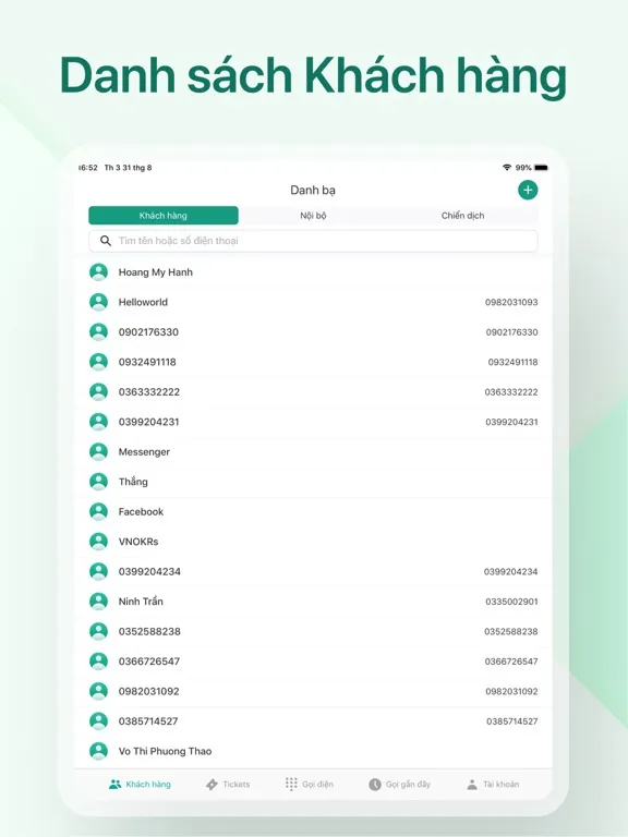 Fastcall - Tổng đài 4.0 iPad  Screenshots