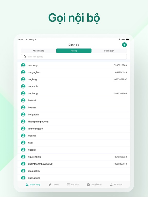 Capturas de pantalla de Fastcall - Tổng đài 4.0 iPad 