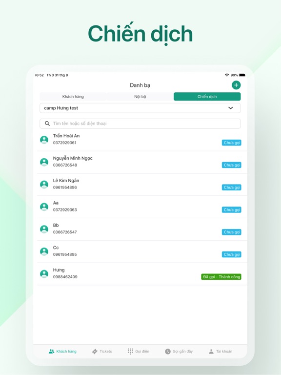 Capturas de pantalla de Fastcall - Tổng đài 4.0 iPad 