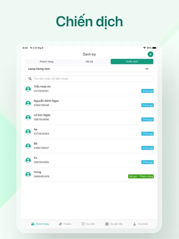 Fastcall - Tổng đài 4.0 iPad  Screenshots