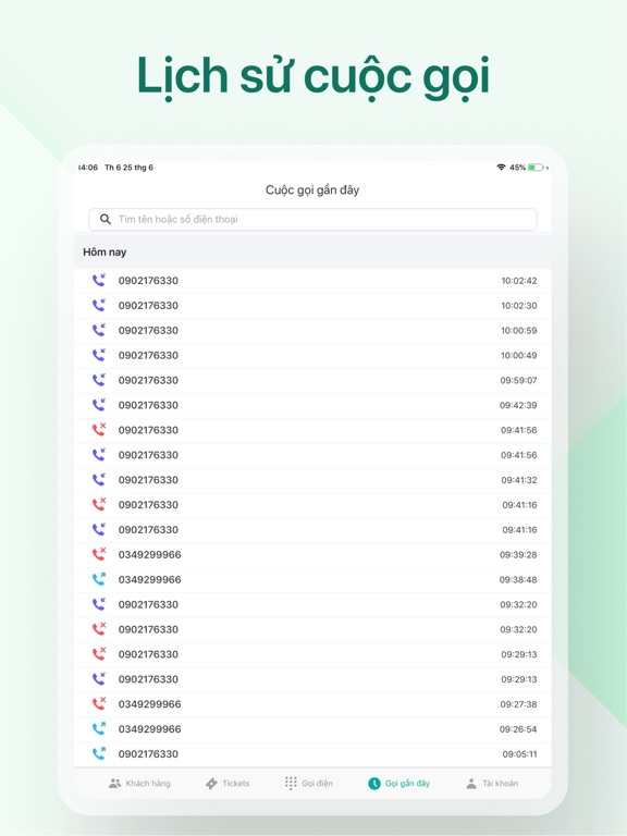 Capturas de pantalla de Fastcall - Tổng đài 4.0 iPad 