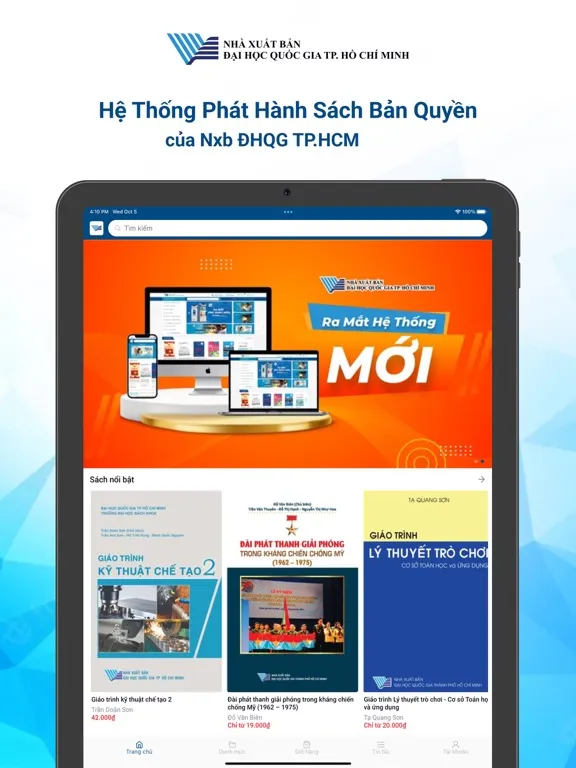 ภาพหน้าจอของ NXB Đại học Quốc Gia TP.HCM iPad 