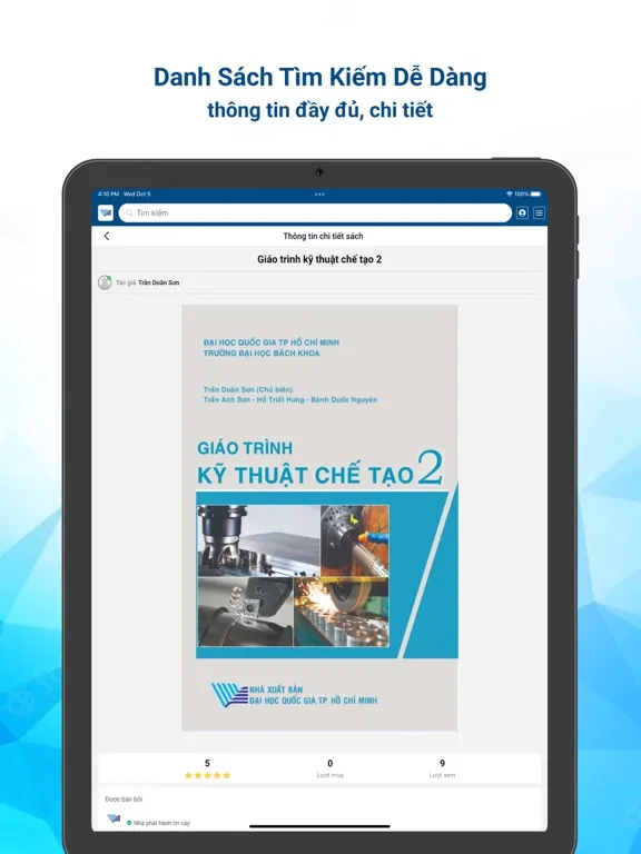 ภาพหน้าจอของ NXB Đại học Quốc Gia TP.HCM iPad 