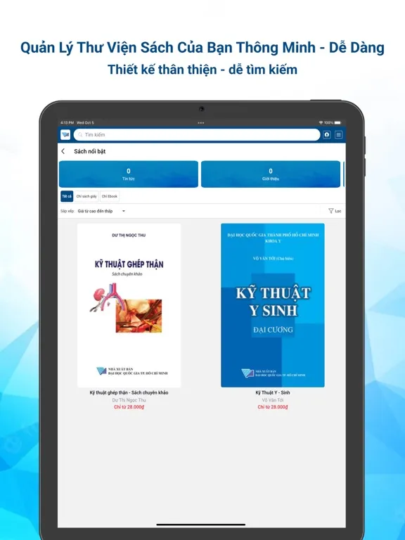 ภาพหน้าจอของ NXB Đại học Quốc Gia TP.HCM iPad 