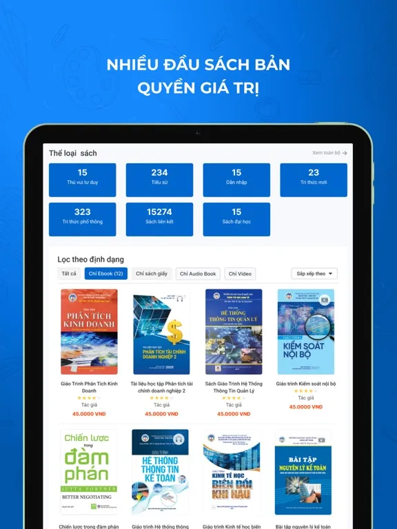Zrzuty ekranu NXB Đại Học Kinh Tế Quốc Dân iPad 