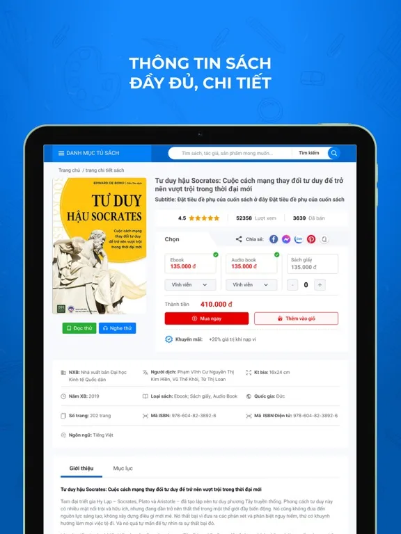 Zrzuty ekranu NXB Đại Học Kinh Tế Quốc Dân iPad 