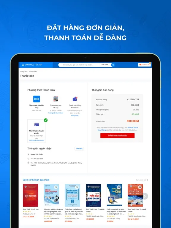 Zrzuty ekranu NXB Đại Học Kinh Tế Quốc Dân iPad 