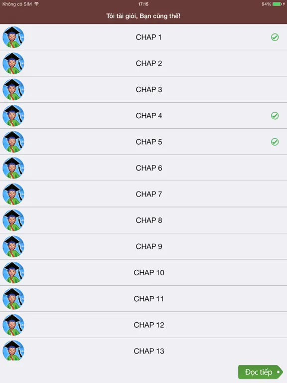 Ảnh chụp màn hình của Tôi tài giỏi Bạn cũng thế! iPad 