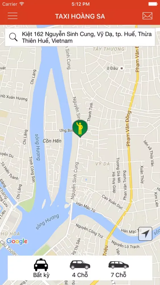 Tangkapan layar Taxi Hoang Sa