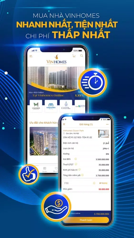 Tangkapan skrin Vinhomes Online