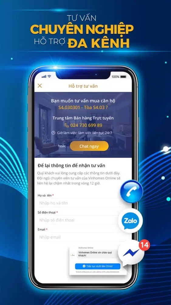 Tangkapan skrin Vinhomes Online
