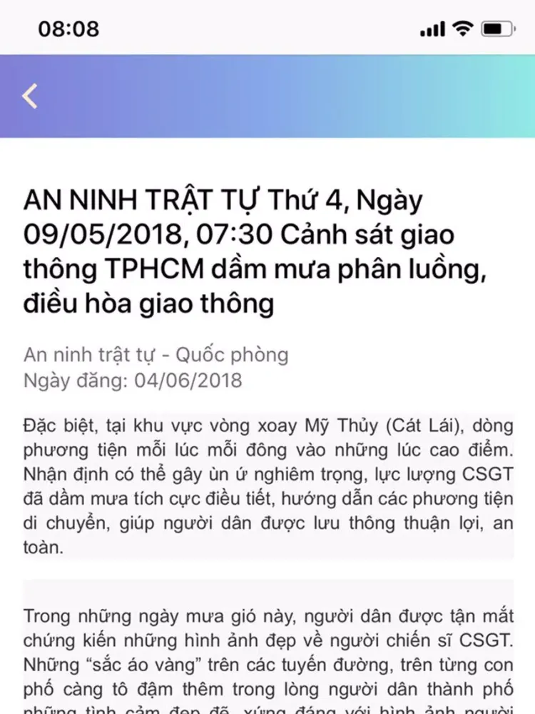 Tangkapan layar Quận 10 Portal iPad 
