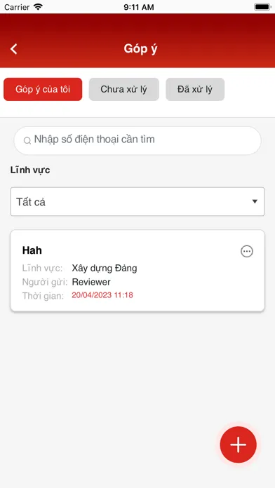 Screenshot di Sổ tay Đảng viên Quận 7