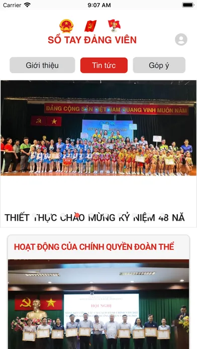 Screenshot di Sổ tay Đảng viên Quận 7