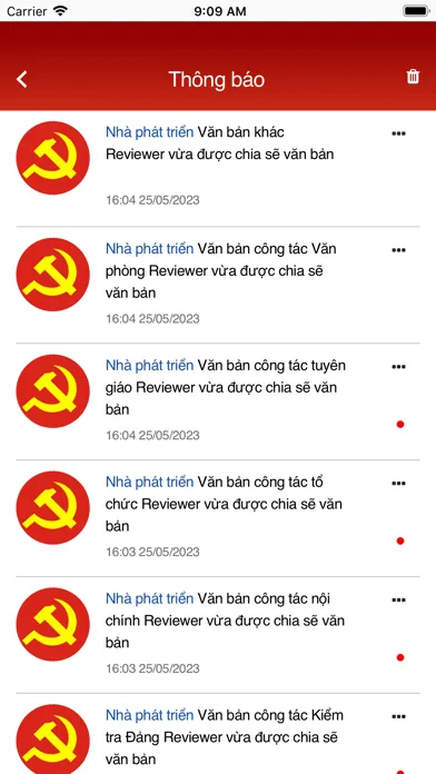 Screenshot di Sổ tay Đảng viên Quận 7
