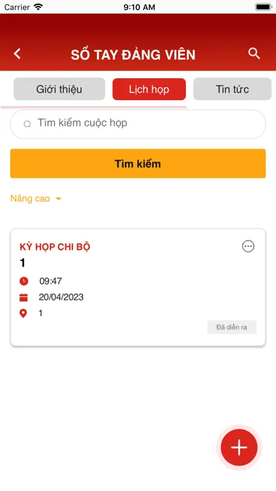 Screenshot di Sổ tay Đảng viên Quận 7