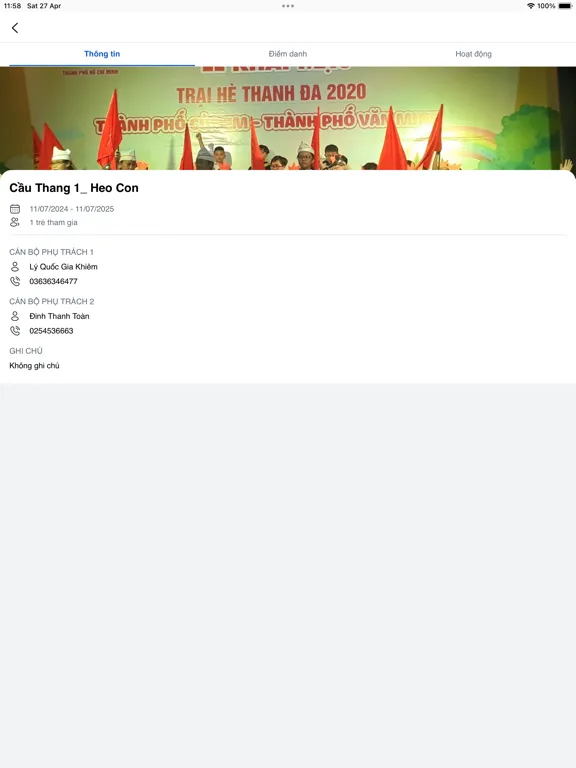 Captures d'écran de Trại hè Thanh Đa iPad 
