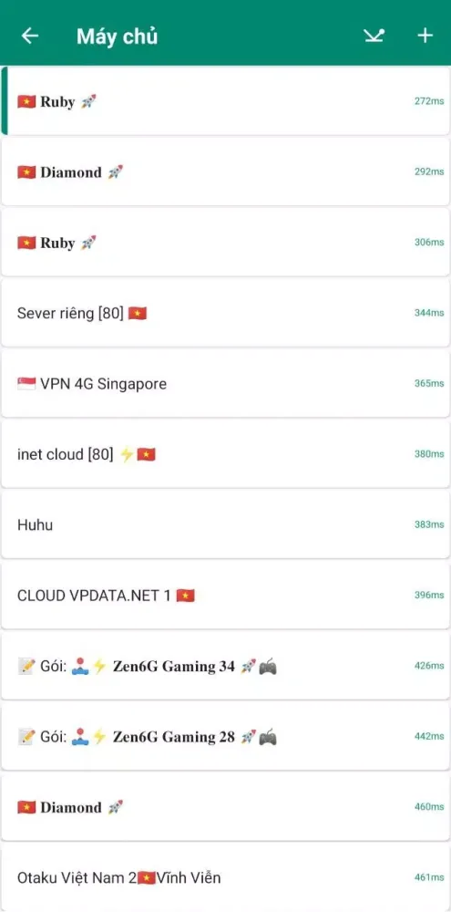Capturas de pantalla de VPN 4G