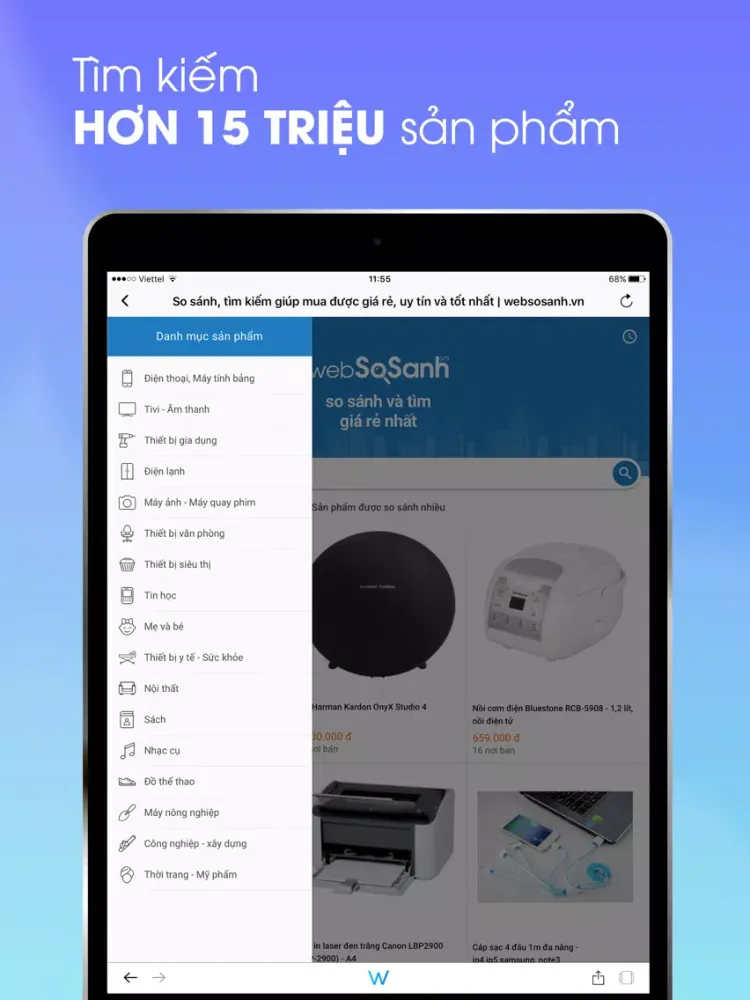 Captures d'écran de So Sánh Mua Rẻ iPad 