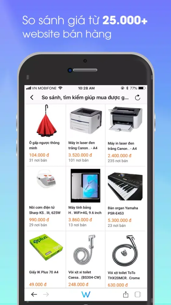 Captures d'écran de So Sánh Mua Rẻ