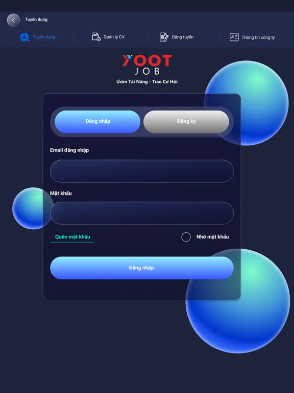 Capturas de pantalla de YOOT - Nhà tuyển dụng iPad 