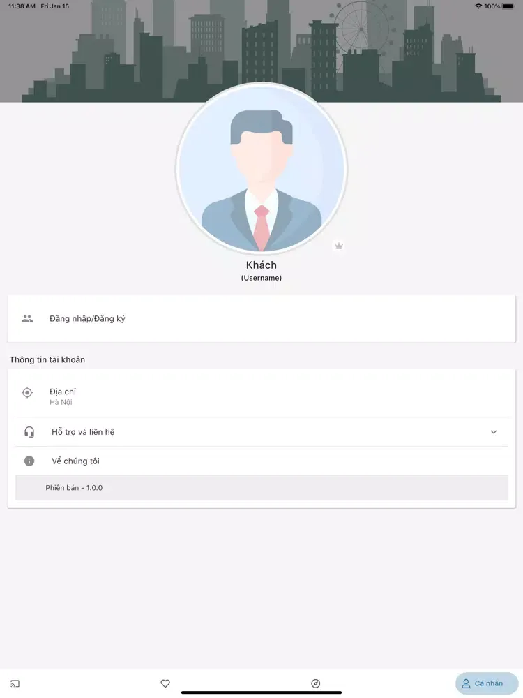 Tangkapan skrin YP Những trang vàng VN iPad 