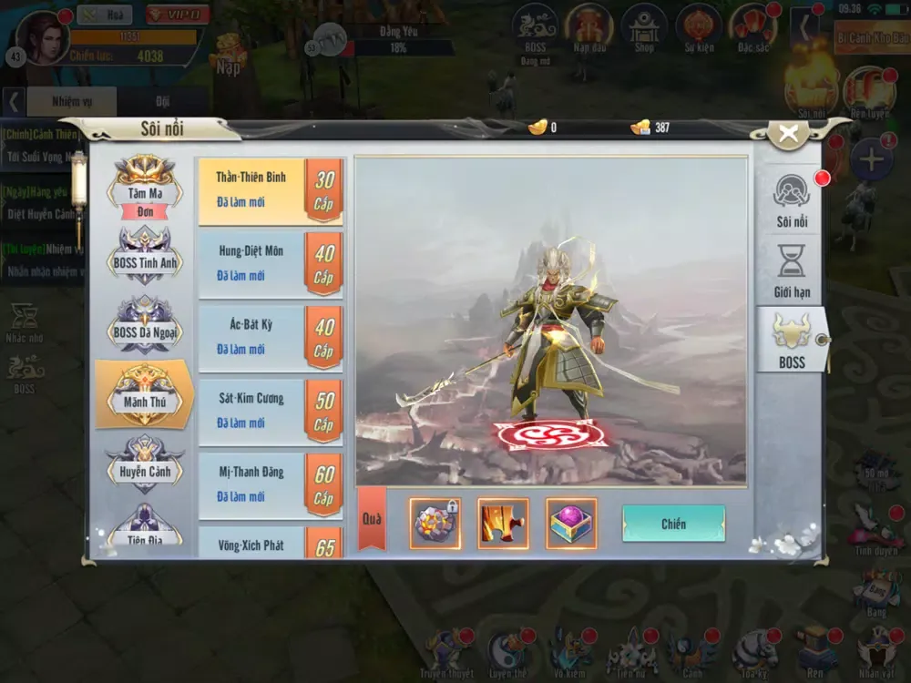 Capturas de tela do Vân Mộng Kiếm Tình iPad 