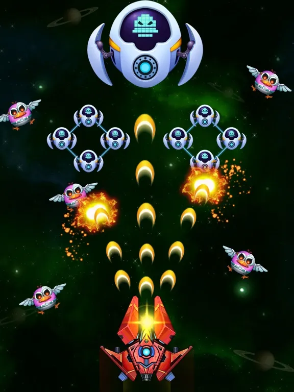 Tangkapan skrin Chicken Attack: Galaxy Shooter iPad 