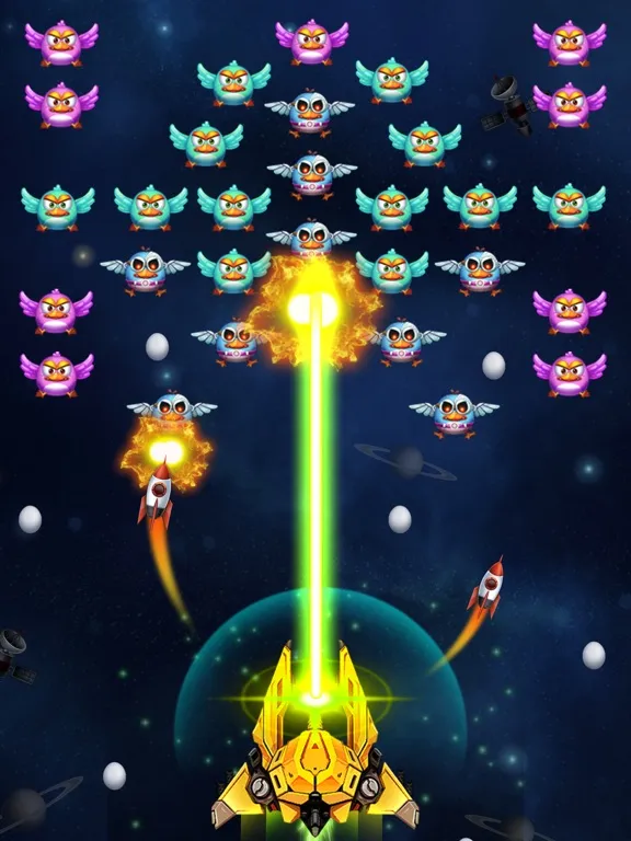 Tangkapan skrin Chicken Attack: Galaxy Shooter iPad 