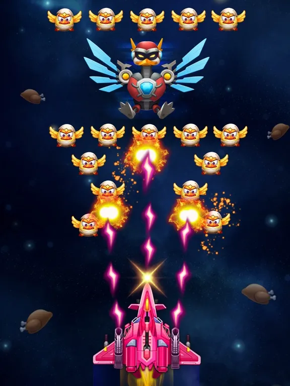 Tangkapan skrin Chicken Attack: Galaxy Shooter iPad 