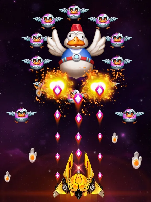 Tangkapan skrin Chicken Attack: Galaxy Shooter iPad 