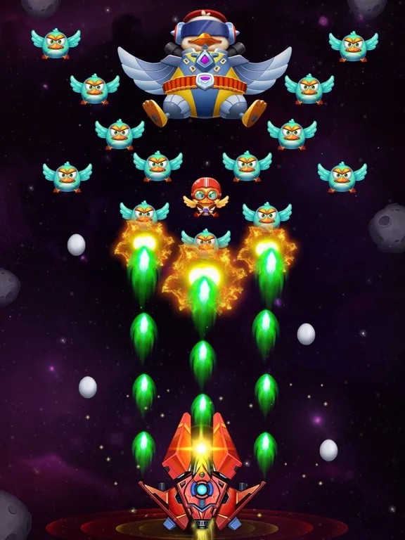 Tangkapan skrin Chicken Attack: Galaxy Shooter iPad 