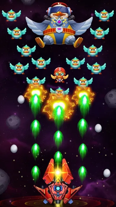 Tangkapan skrin Chicken Attack: Galaxy Shooter