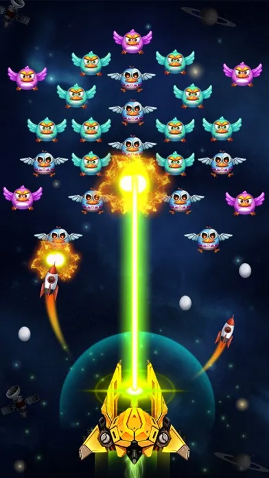 Tangkapan skrin Chicken Attack: Galaxy Shooter