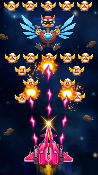 Tangkapan skrin Chicken Attack: Galaxy Shooter