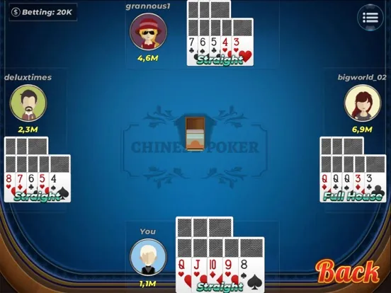 Capturas de tela do Chinese Poker Super iPad 