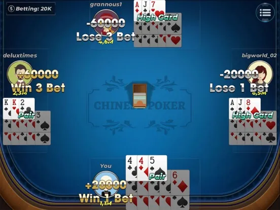 Capturas de tela do Chinese Poker Super iPad 
