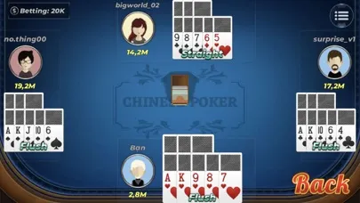 Capturas de tela do Chinese Poker Super