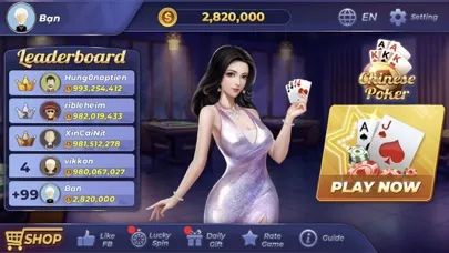Capturas de tela do Chinese Poker Super